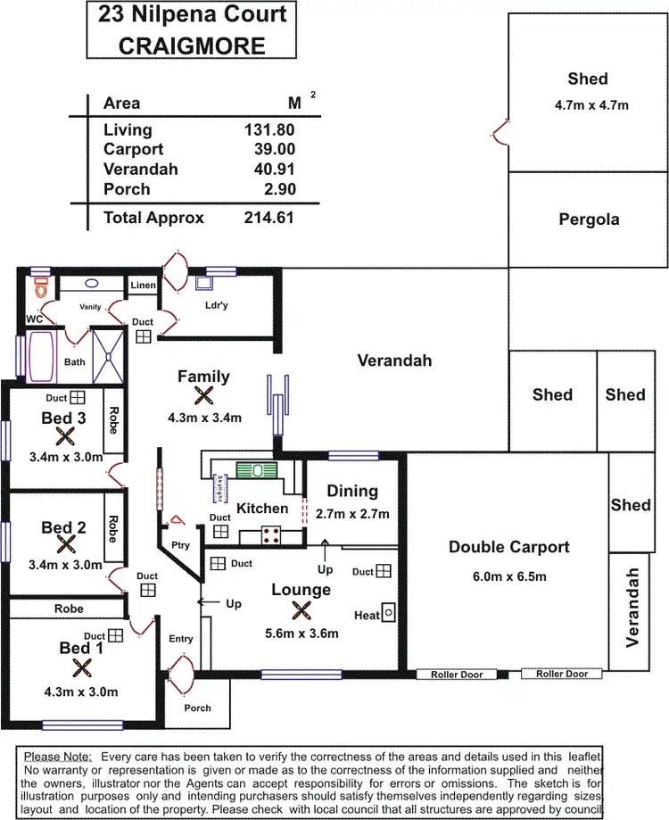 Floorplan of Homely house listing, 23 Nilpena Court, Craigmore SA 5114