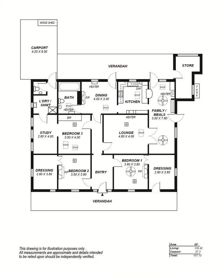 Floorplan of Homely house listing, 264 Corkscrew Road, Montacute SA 5134