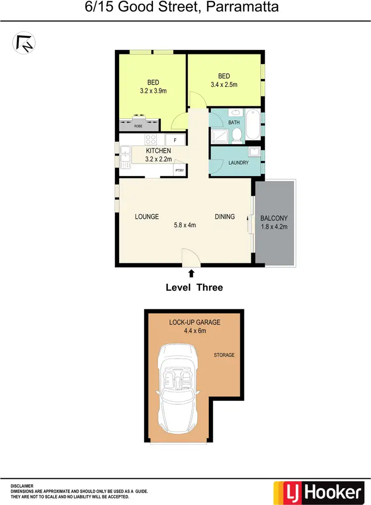 Floorplan of Homely apartment listing, 6/15 Good Street, Parramatta NSW 2150