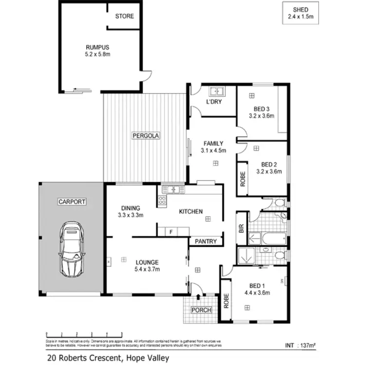 Floorplan of Homely house listing, 20 Roberts Crescent, Hope Valley SA 5090