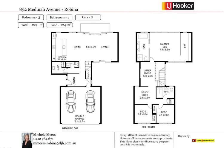 Floorplan of Homely townhouse listing, 892 Medinah Avenue, Robina QLD 4226