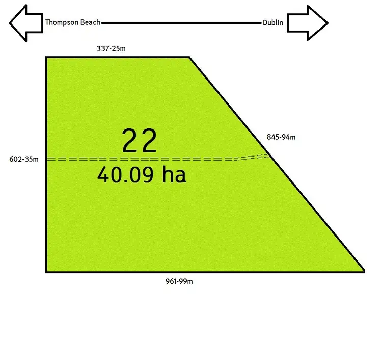 Floorplan of Homely land listing, 22 Ruskin Road, Dublin SA 5501