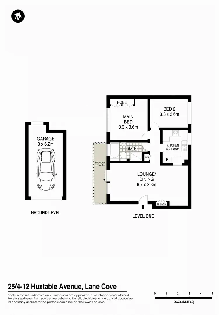 Floorplan of Homely unit listing, 25/4-12 Huxtable Ave, Lane Cove NSW 2066