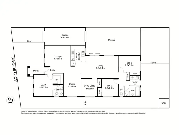 Floorplan of Homely house listing, 8 Seaside Close, Seabrook VIC 3028