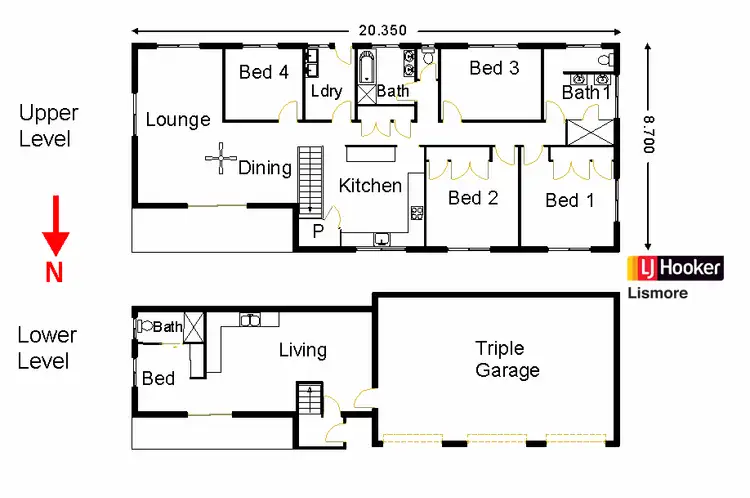 Floorplan of Homely rural property listing, 2 Taylor Road, Bentley NSW 2480