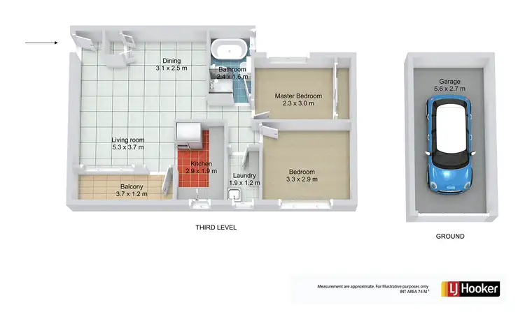 Floorplan of Homely unit listing, Unit 11/135-147 Elizabeth Drive, Liverpool NSW 2170