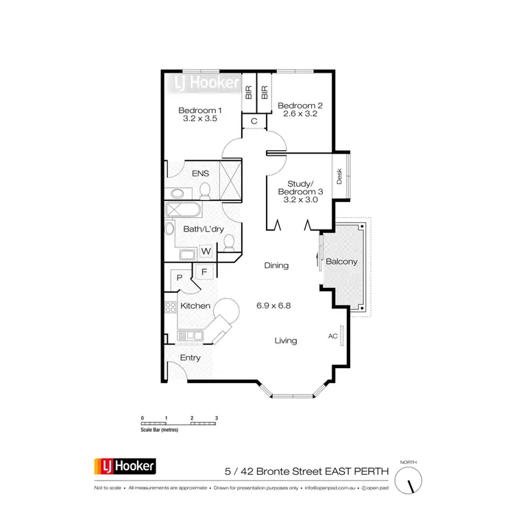 Floorplan of Homely apartment listing, 5/42 Bronte Street, East Perth WA 6004