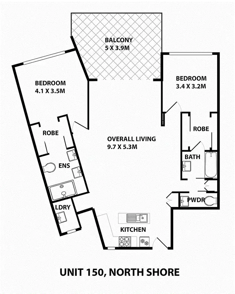 Floorplan of Homely unit listing, 150/80 North Shore Road, Twin Waters QLD 4564