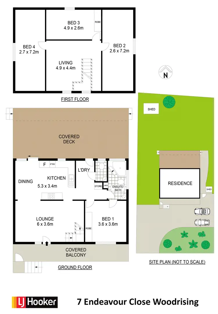 Floorplan of Homely house listing, 7 Endeavour Close, Woodrising NSW 2284