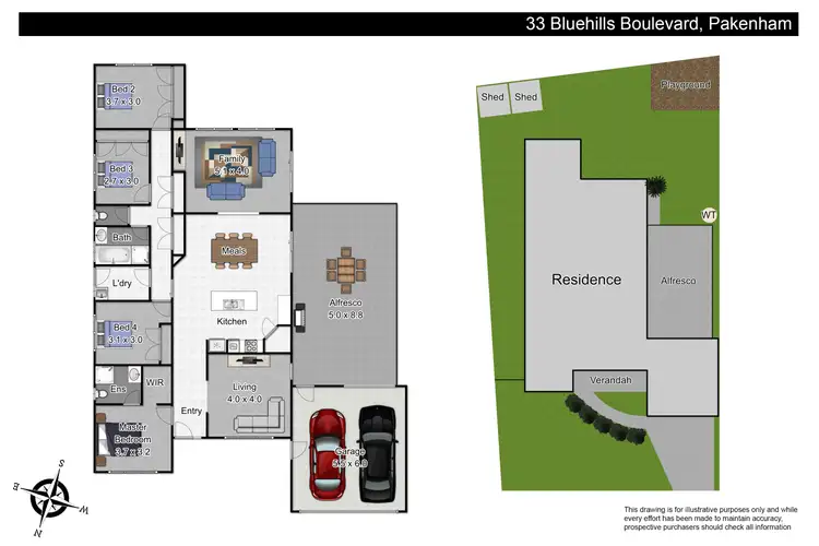 Floorplan of Homely house listing, 33 Bluehills Boulevard, Pakenham VIC 3810