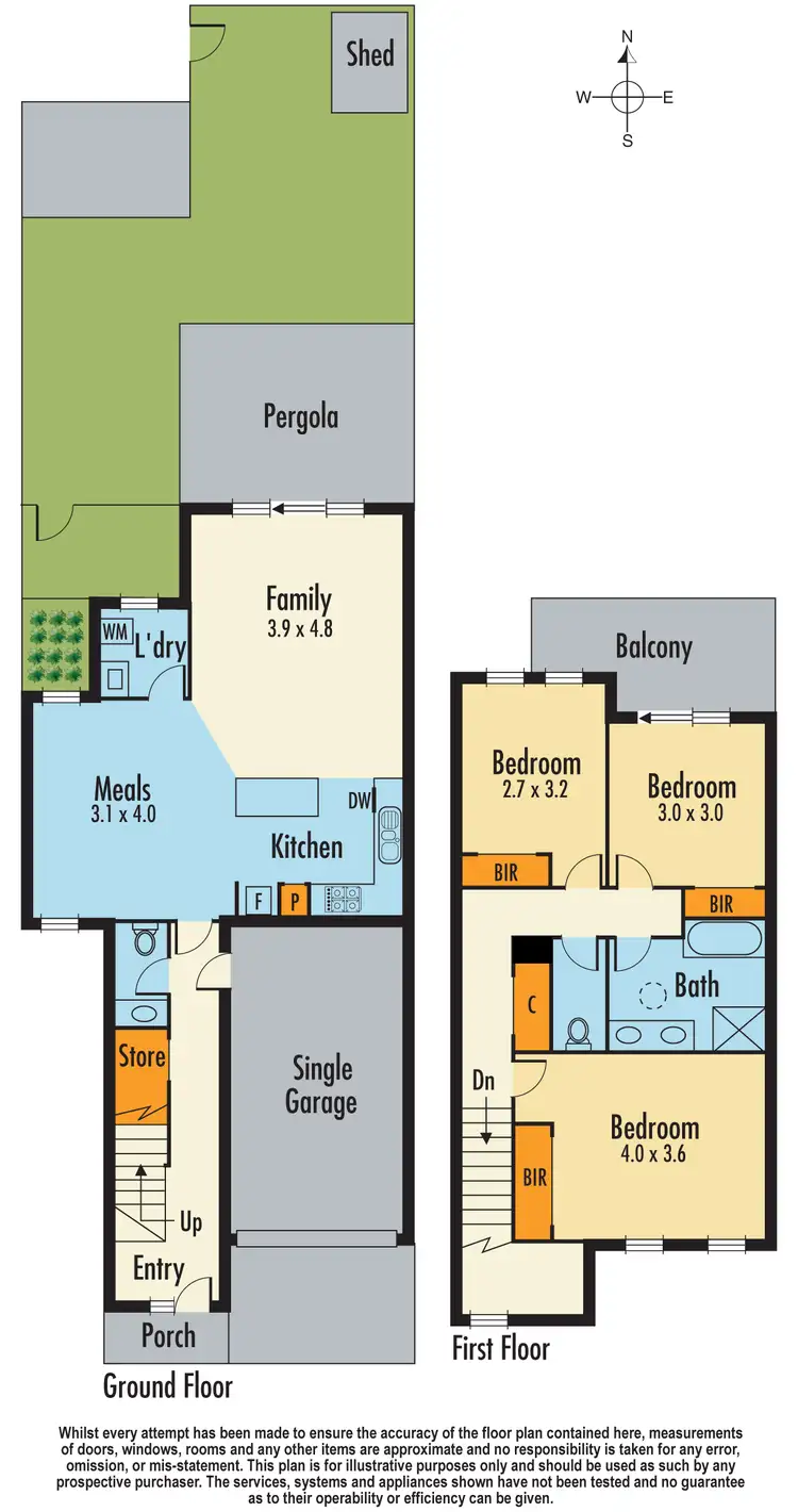 Floorplan of Homely townhouse listing, 1/84 Heatherton Road, Endeavour Hills VIC 3802
