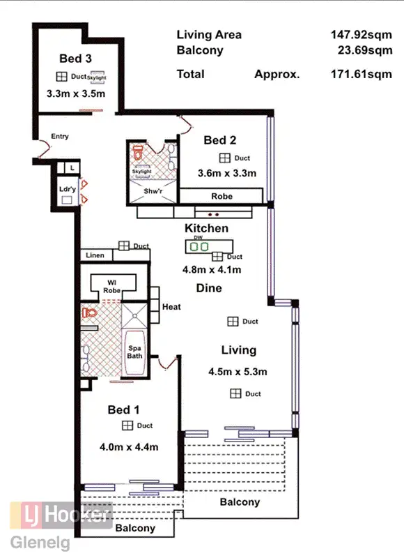 Floorplan of Homely apartment listing, 903/19 Holdfast Prom, Glenelg SA 5045