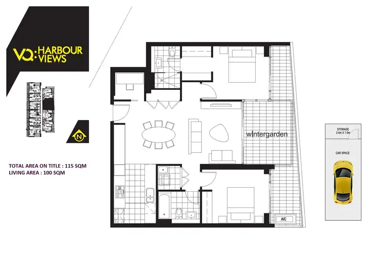 Floorplan of Homely apartment listing, 805/46 Walker Street, Rhodes NSW 2138