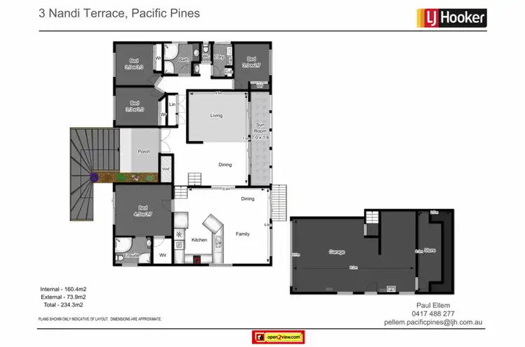Floorplan of Homely house listing, 3 Nandi Terrace, Pacific Pines QLD 4211