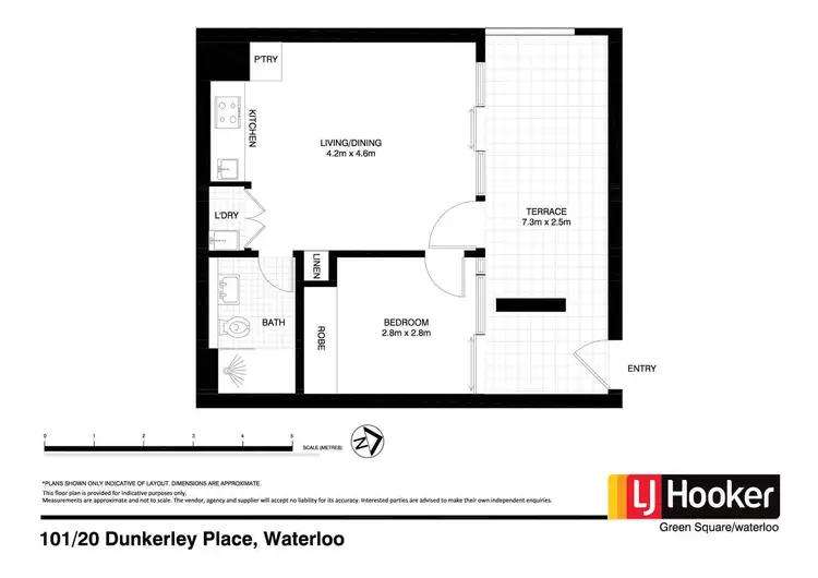 Floorplan of Homely apartment listing, 101/20 Dunkerley Place, Waterloo NSW 2017