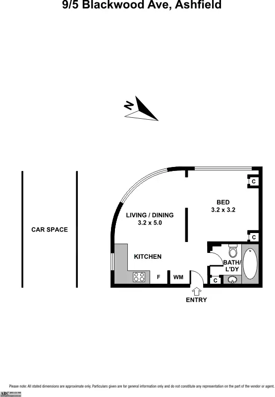 Floorplan of Homely unit listing, 9/5 Blackwood Avenue, Ashfield NSW 2131