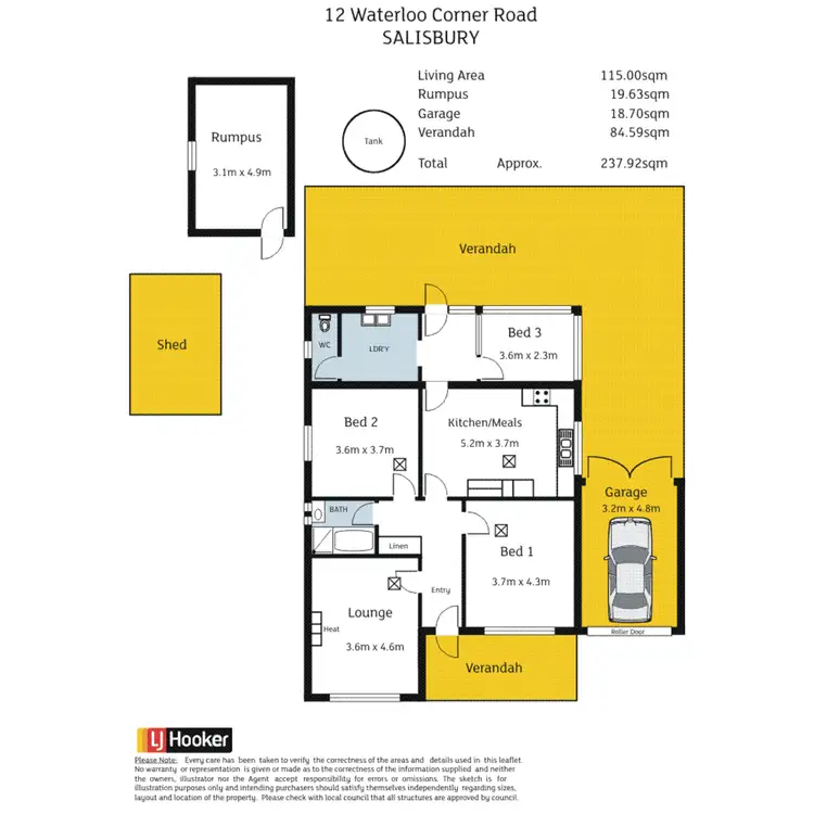 Floorplan of Homely house listing, 12 Waterloo Corner Road, Salisbury SA 5108