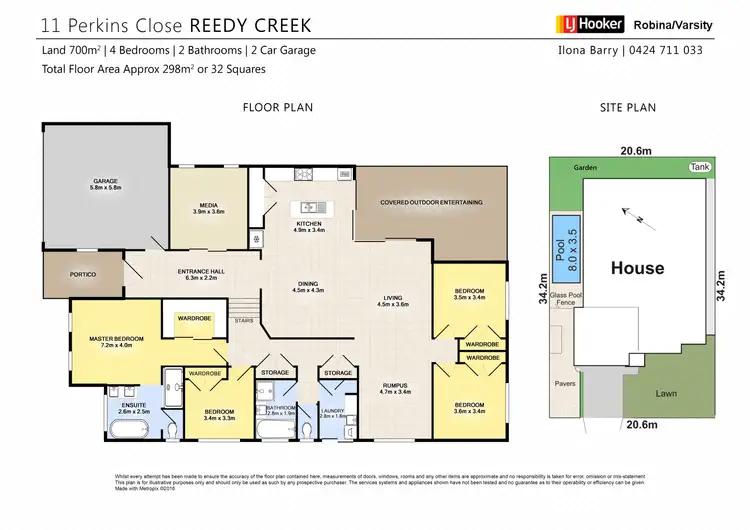 Floorplan of Homely house listing, 11 Perkins Close, Reedy Creek QLD 4227