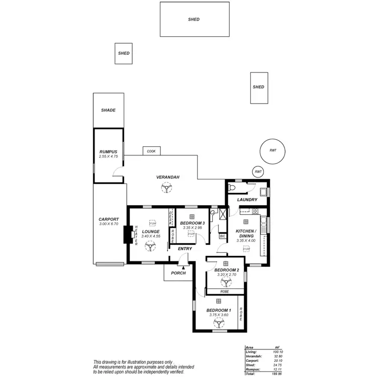 Floorplan of Homely house listing, 13 Enford Street, Elizabeth SA 5112