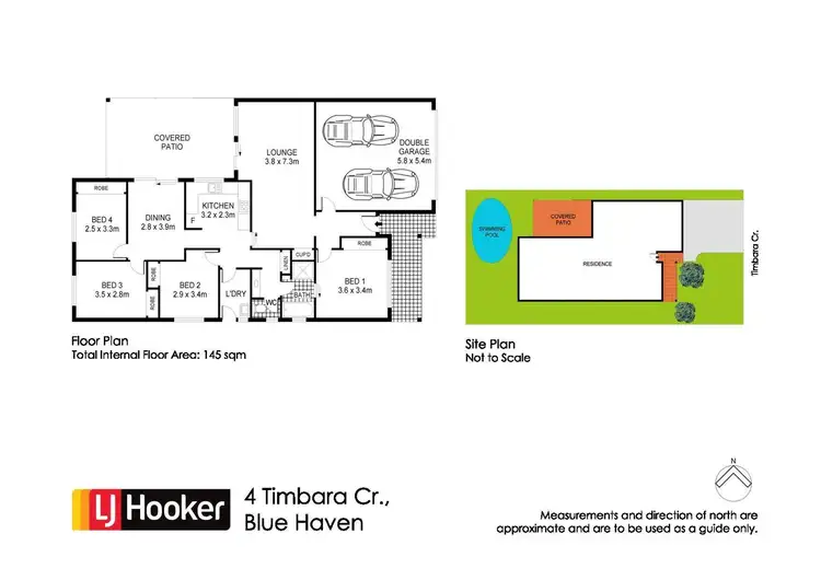 Floorplan of Homely house listing, 4 Timbara Crescent, Blue Haven NSW 2262