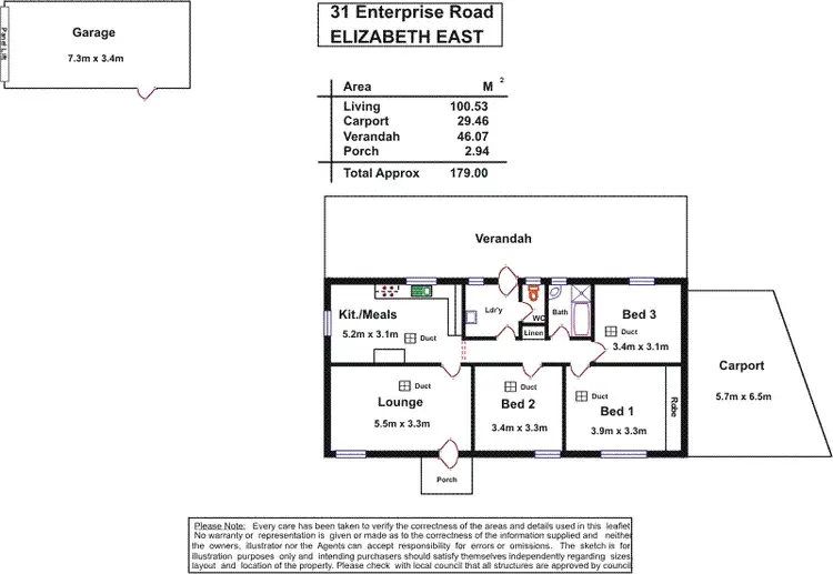 Floorplan of Homely house listing, 31 Enterprise Road, Elizabeth East SA 5112