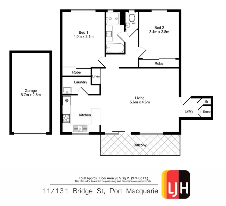 Floorplan of Homely unit listing, 11/131 Bridge Street, Port Macquarie NSW 2444