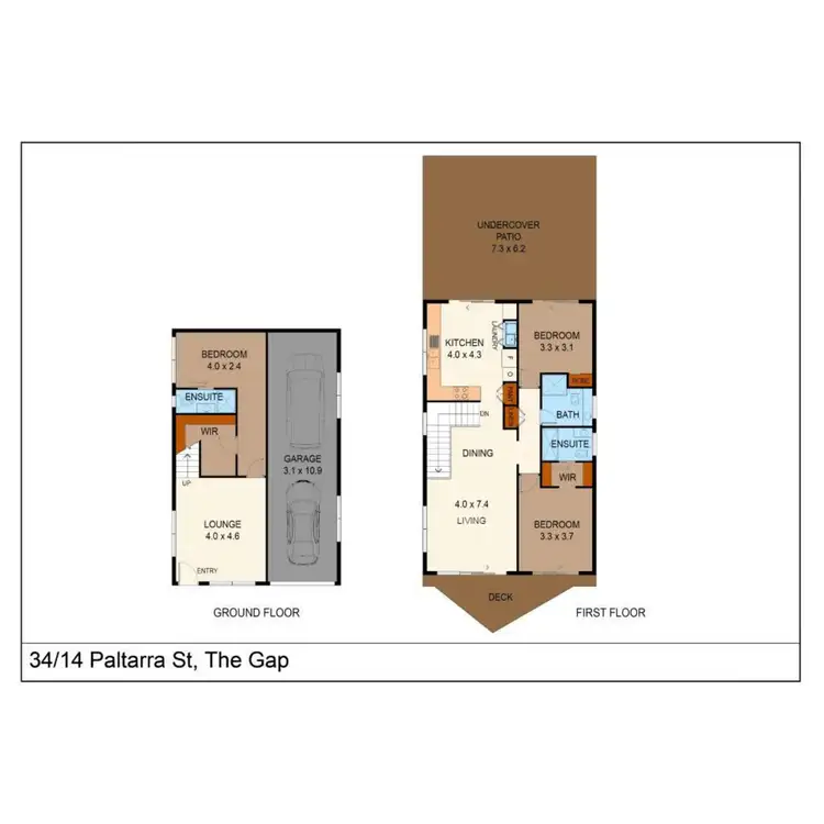 Floorplan of Homely townhouse listing, 34/14 Paltarra Street, The Gap QLD 4061