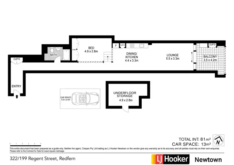 Floorplan of Homely apartment listing, 322/199 Regent Street, Redfern NSW 2016
