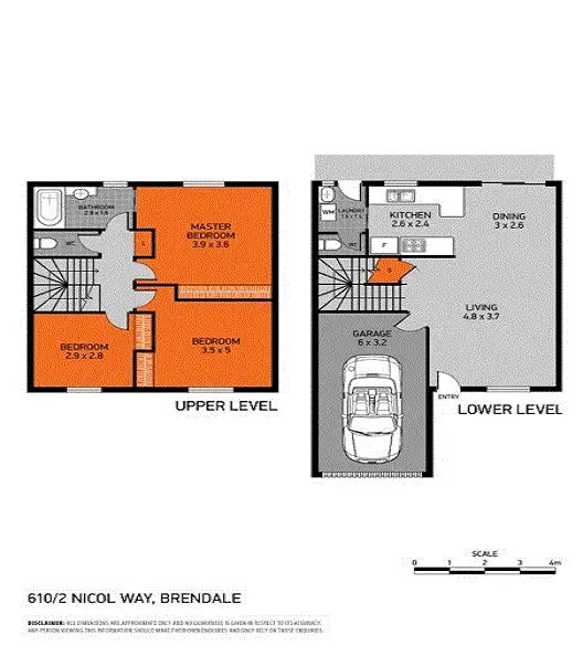 Floorplan of Homely townhouse listing, 610/2 Nicol Way, Brendale QLD 4500
