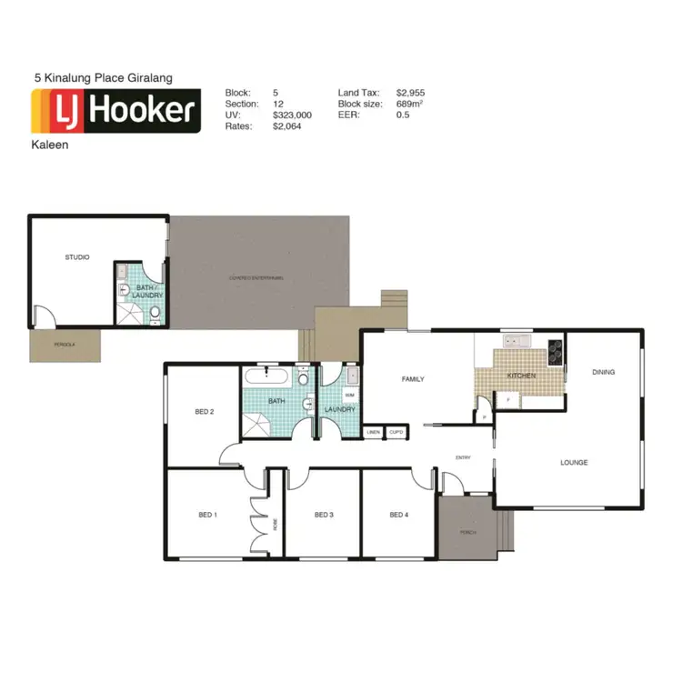 Floorplan of Homely house listing, 5 Kinalung Place, Giralang ACT 2617