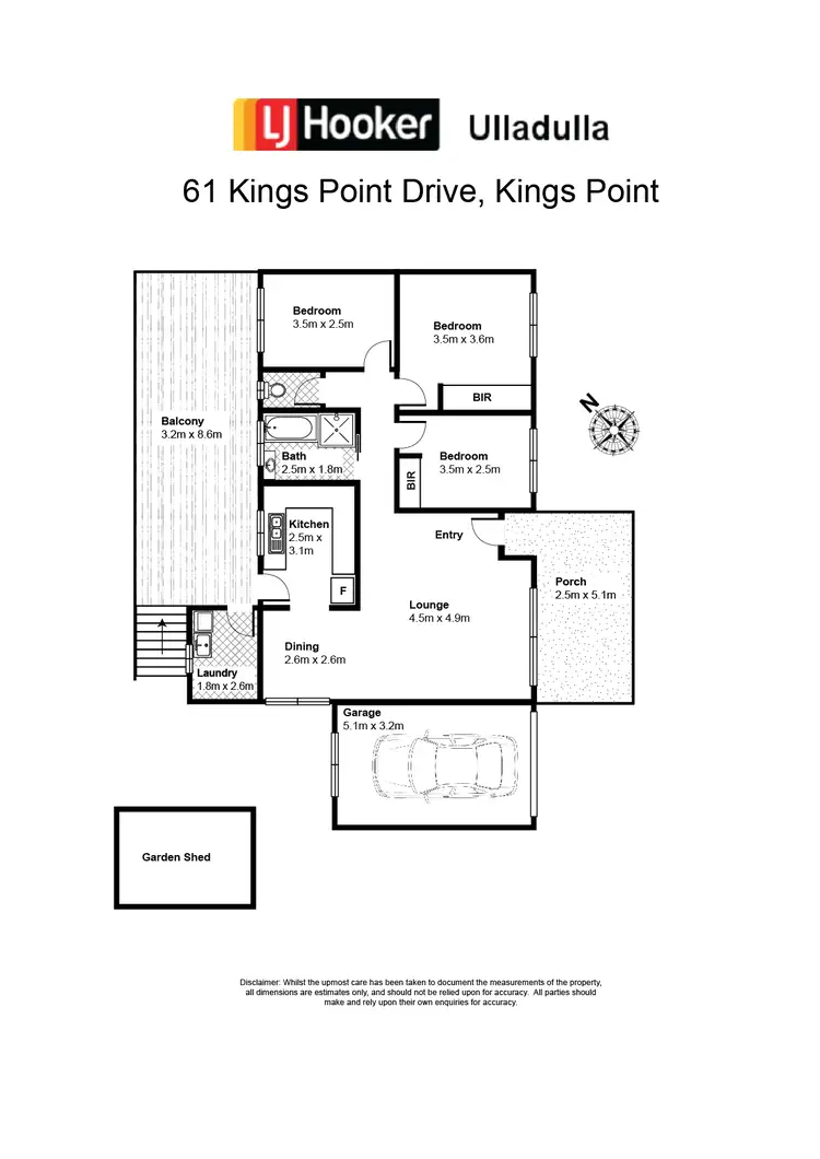 Floorplan of Homely house listing, 61 Kings Point Drive, Kings Point NSW 2539