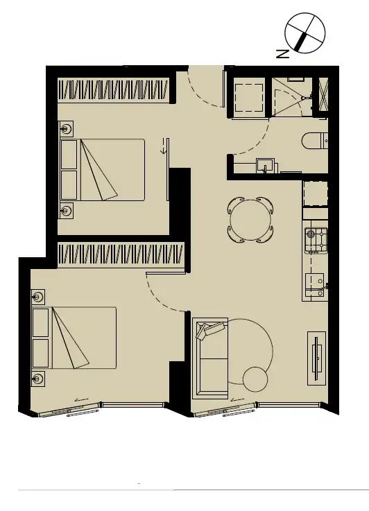 Floorplan of Homely apartment listing, 315 La Trobe Street, Melbourne VIC 3000