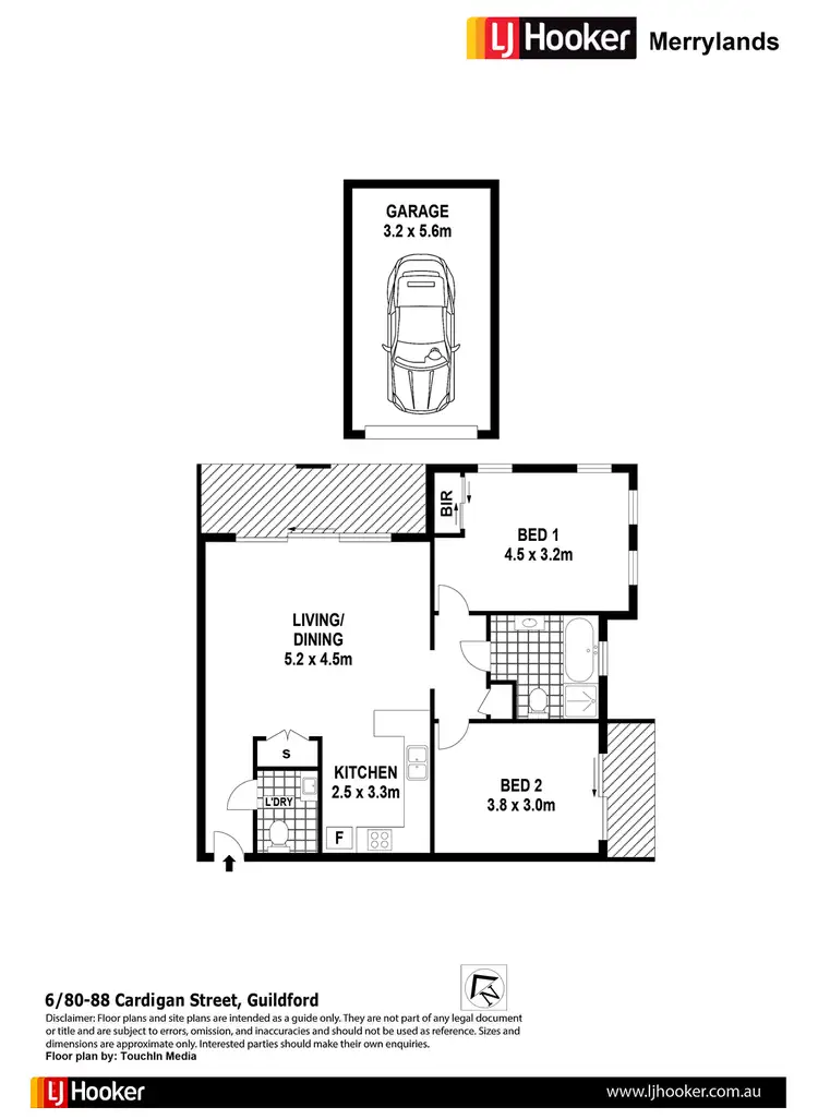 Floorplan of Homely unit listing, 6/80-88 Cardigan Street, Guildford NSW 2161