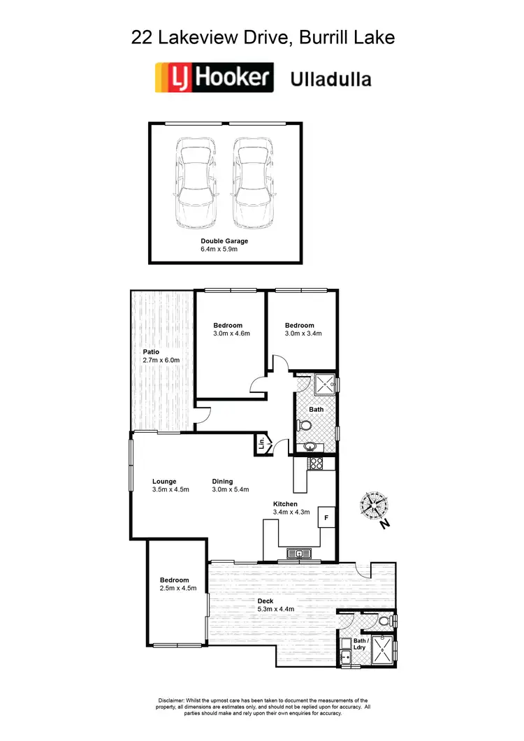 Floorplan of Homely house listing, 22 Lakeview Drive, Burrill Lake NSW 2539