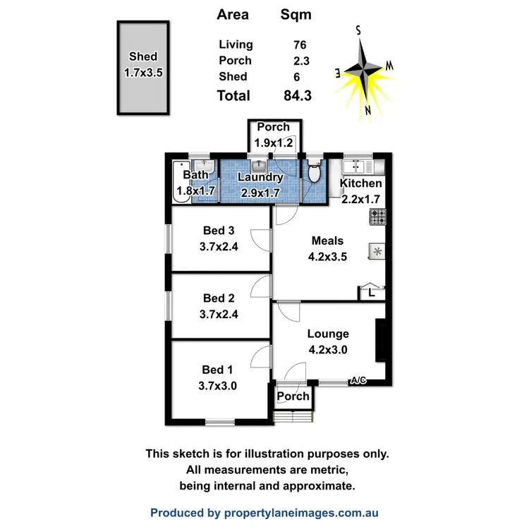 Floorplan of Homely house listing, 6 Benham Street, Elizabeth East SA 5112