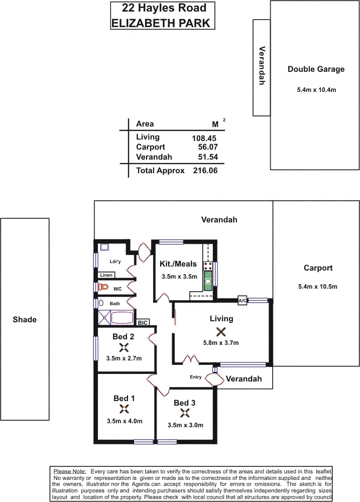 Floorplan of Homely house listing, 22 Hayles Road, Elizabeth Park SA 5113