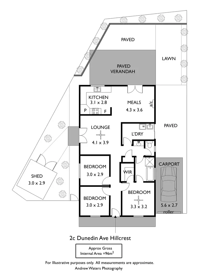 Floorplan of Homely villa listing, 2c Dunedin Avenue, Hillcrest SA 5086