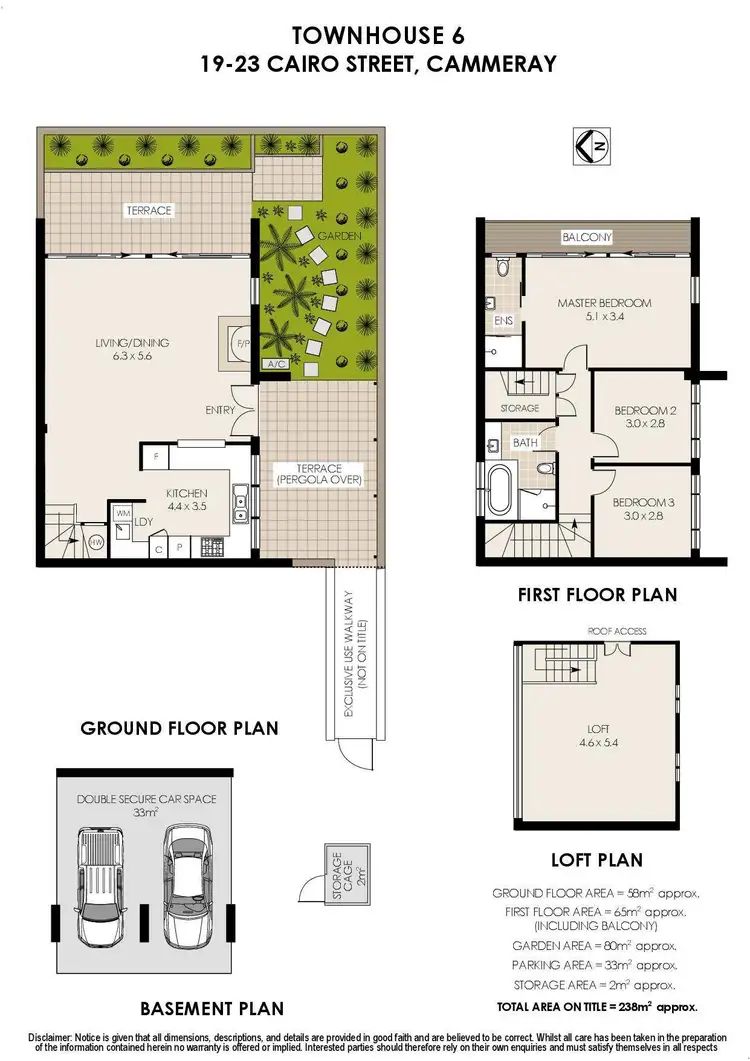Floorplan of Homely townhouse listing, 6/19-23 Cairo Street, Cammeray NSW 2062