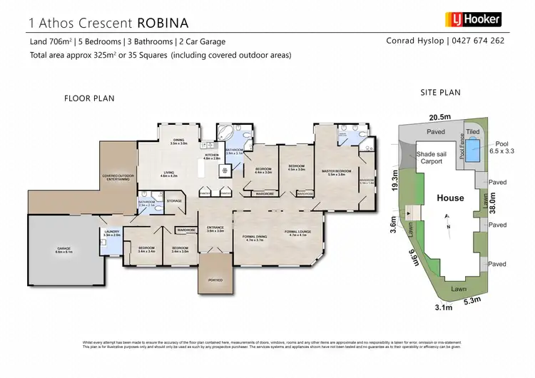 Floorplan of Homely house listing, 1 Athos Crescent, Robina QLD 4226