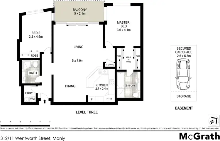 Floorplan of Homely apartment listing, 312/11 Wentworth Street, Manly NSW 2095