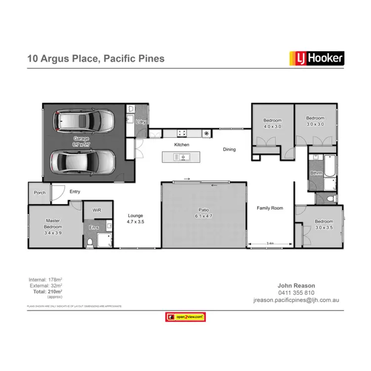 Floorplan of Homely house listing, 10 Argus Place, Pacific Pines QLD 4211