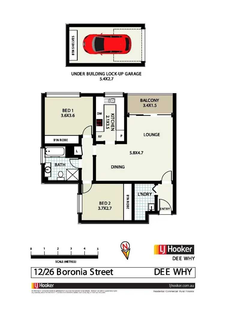 Floorplan of Homely unit listing, 12/26-32 Boronia Street, Dee Why NSW 2099