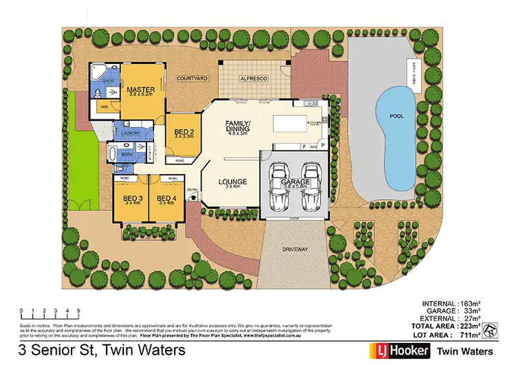 Floorplan of Homely house listing, 3 Senior Street, Twin Waters QLD 4564