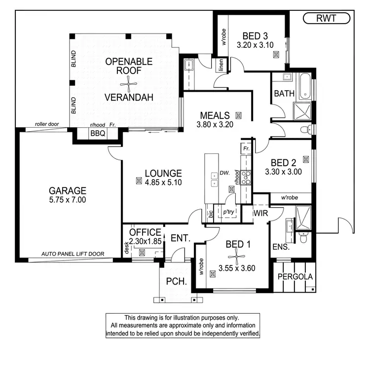 Floorplan of Homely house listing, 91 Sunshine Avenue, Hove SA 5048