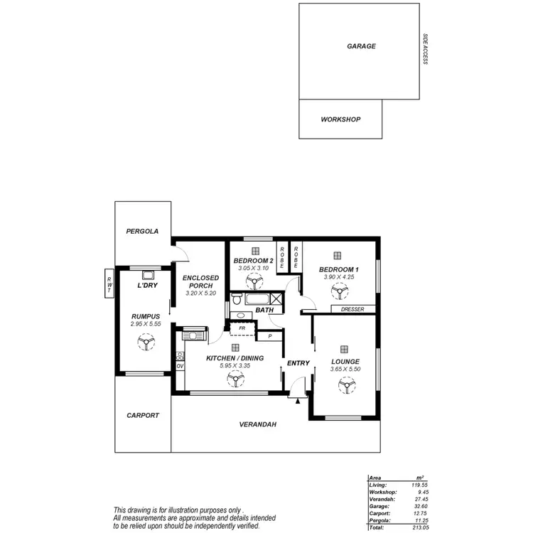 Floorplan of Homely house listing, 1 Geraldton Terrace, Valley View SA 5093