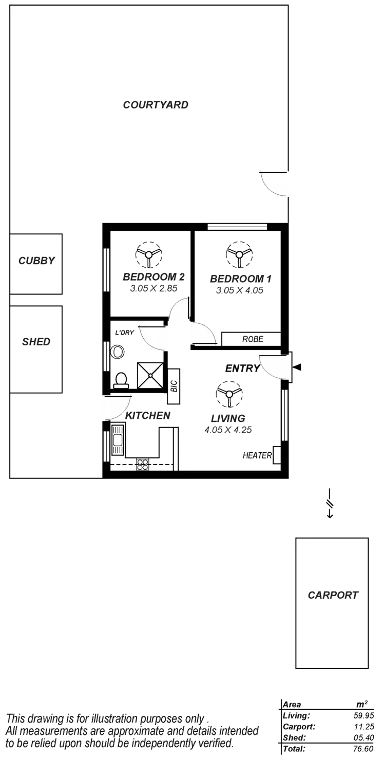 Floorplan of Homely unit listing, 1/70 Boucaut Avenue, Klemzig SA 5087
