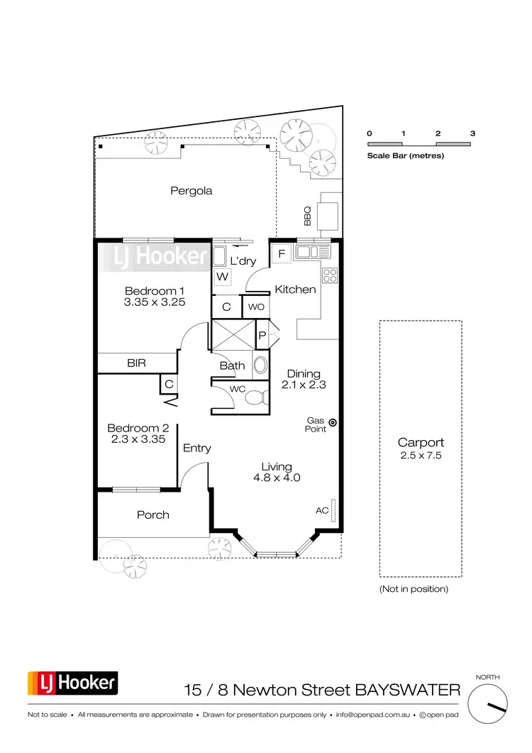 Floorplan of Homely villa listing, 15/8 Newton Street, Bayswater WA 6053