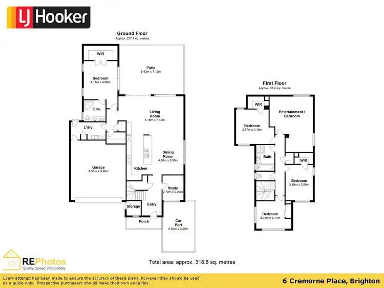 Floorplan of Homely house listing, 6 Cremorne Place, Brighton QLD 4017