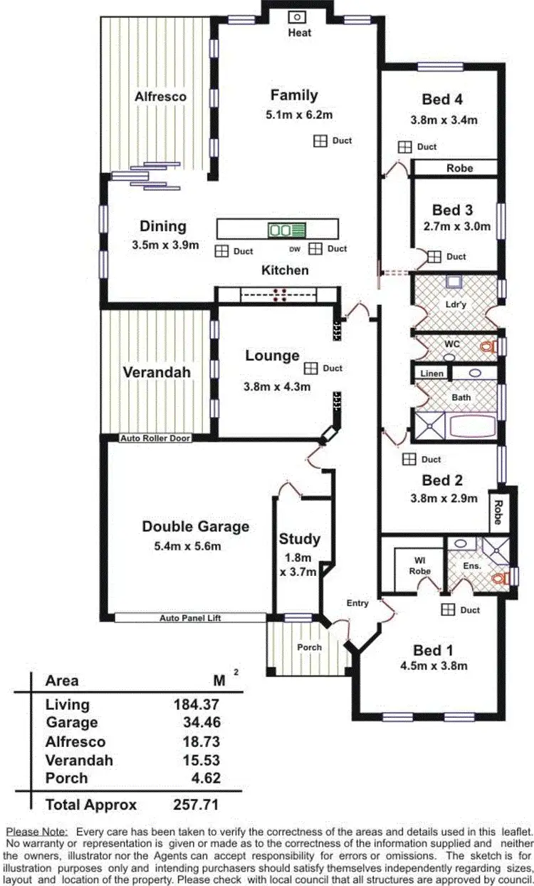 Floorplan of Homely house listing, 17 Klauber Street, Lyndoch SA 5351