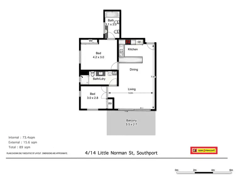 Floorplan of Homely unit listing, 4/14 Little Norman Street, Southport QLD 4215